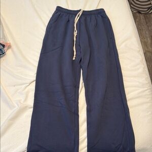 Brandy Melville Blue wide leg Sweatpants